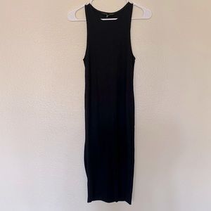 Black Fitted Knee Dress